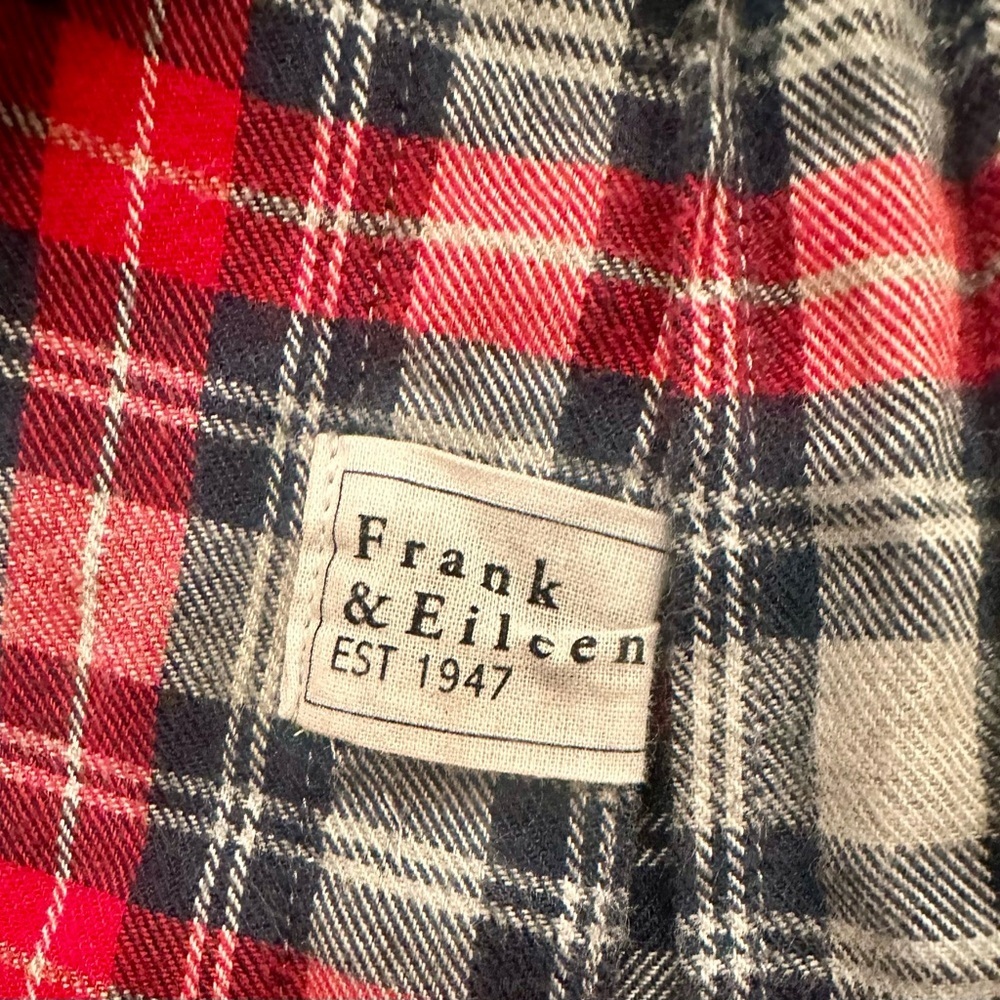 Frank & Eileen Barry Flannel Button Down Red Black Cozy Soft Casual Sz XL - Picture 9 of 12